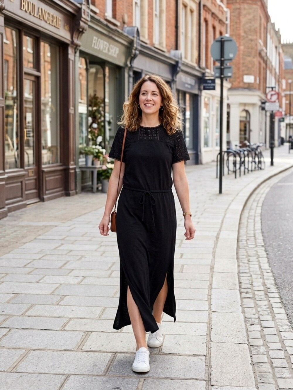 $135 NWT Ralph Lauren Total Black Eyelet Embroidery Cotton Maxi Dress Sz M Waist